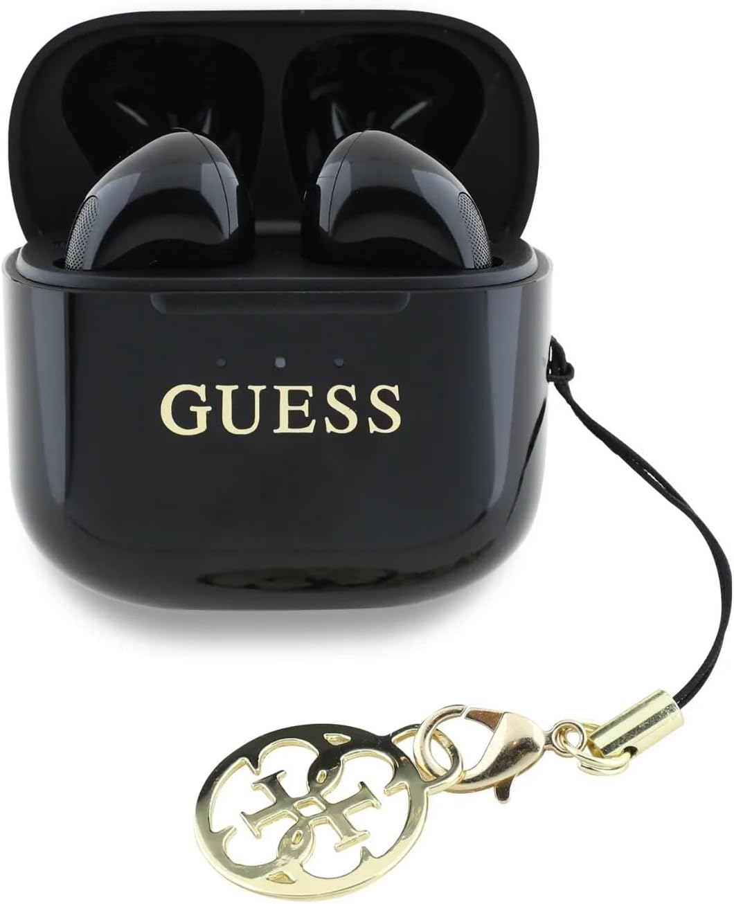 CG MOBILE Guess Charm TWS Wireless Headphones with Gloss Effect and Classic Logo - Black