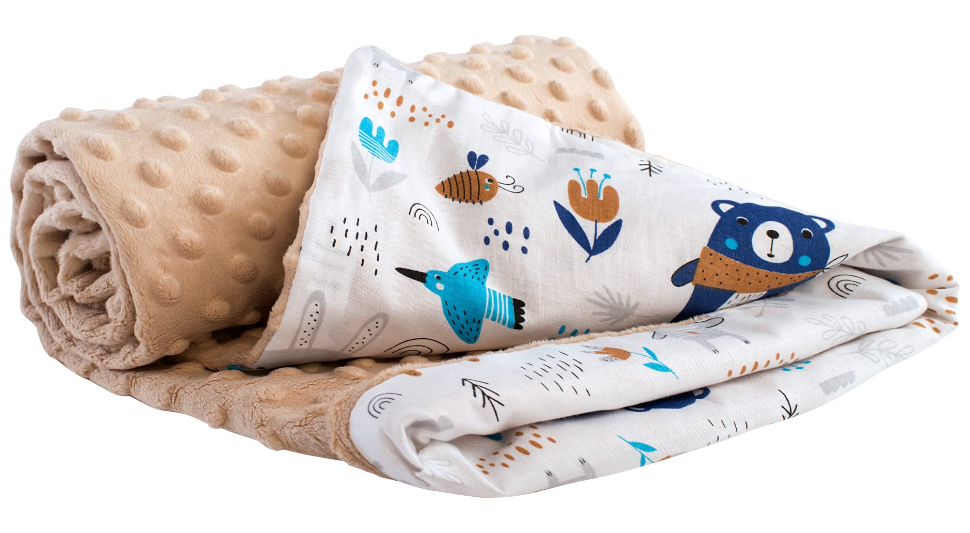 Plaid caldo per culle e passegini in puro cotone ipoallergenico 100% cotone