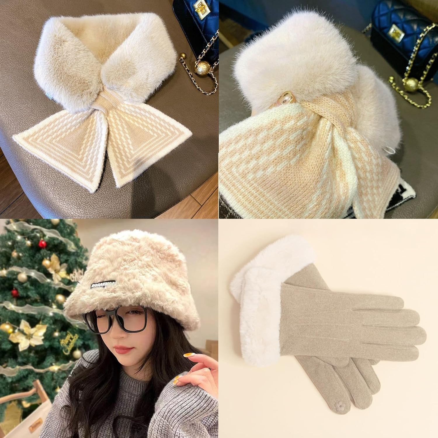 Kit elegante e molto caldo e morbido